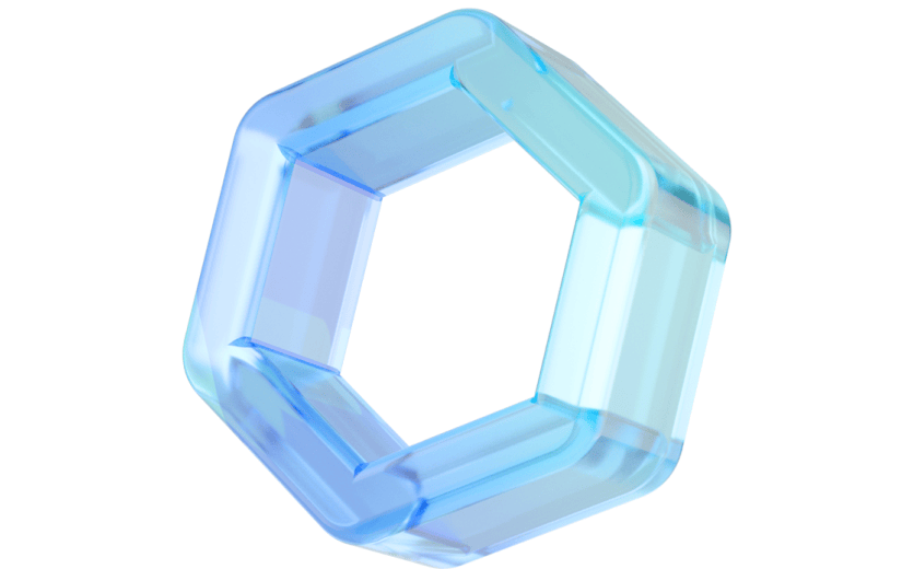 元素C4D立体蓝色简约弥散磨砂玻璃几何