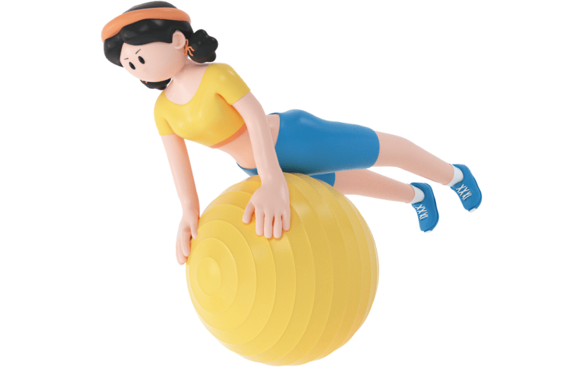 创意3d立体创意瑜伽元素