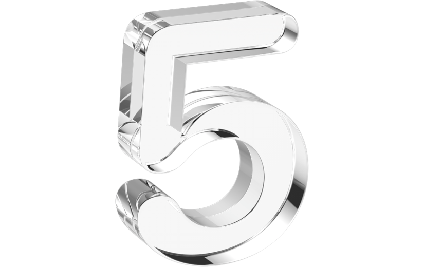 水晶3d立体数字5字母系列透明元素