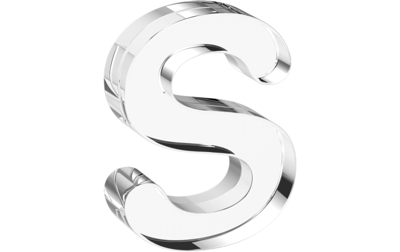 水晶3d立体数字字母s系列透明元素