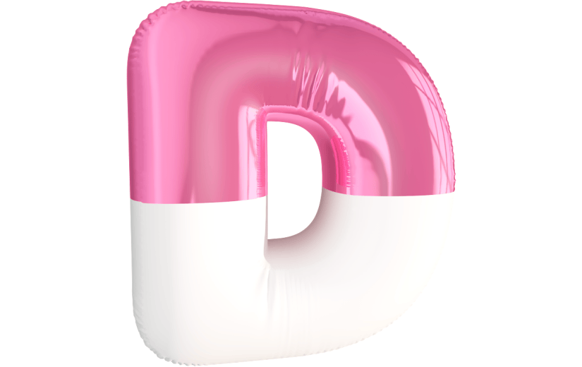 元素卡通3D质感字母