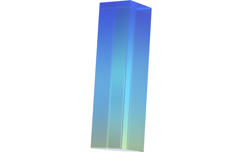 3d蓝色透明玻璃质感字母