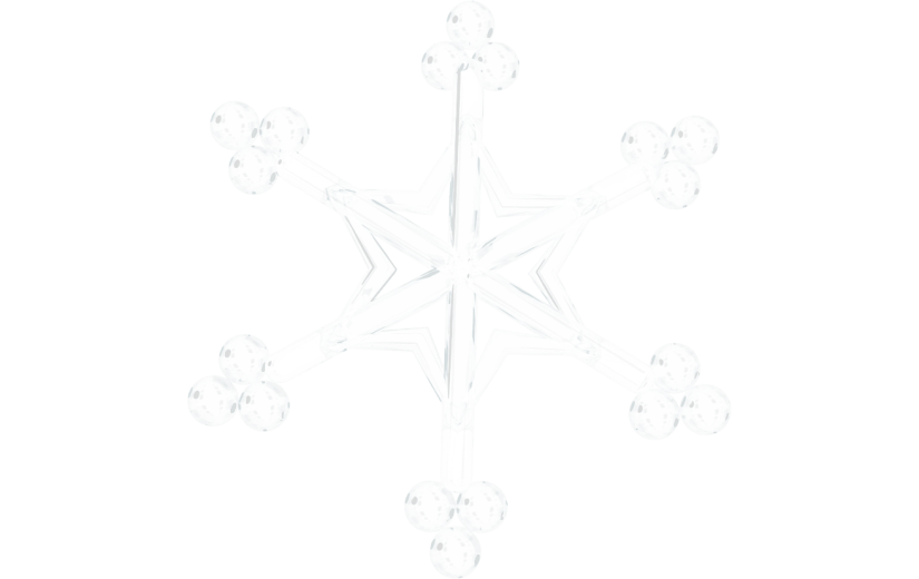 元素3D卡通透明雪花
