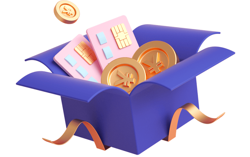 元素C4D立体紫色创意金融金币礼包
