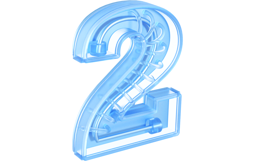 元素3D 数字2 倒计时