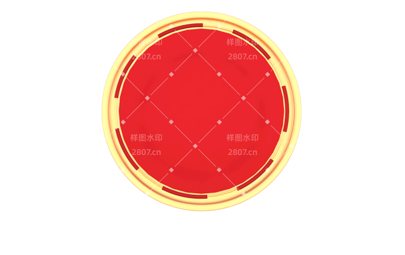 元素C4D立体红色优惠券