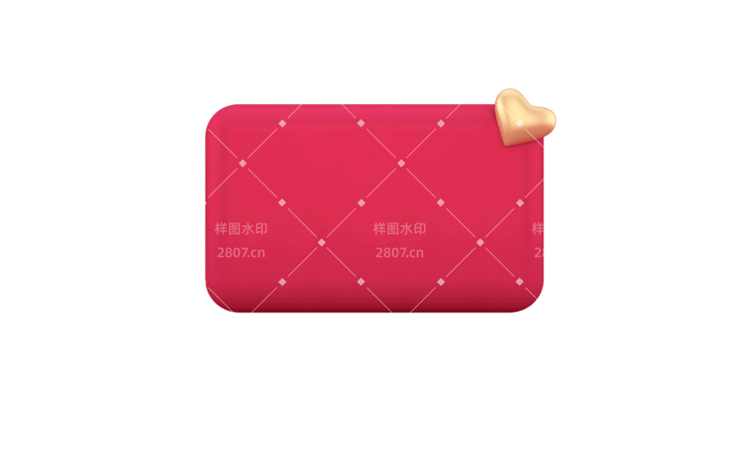 元素C4D立体红色简约产品展示框