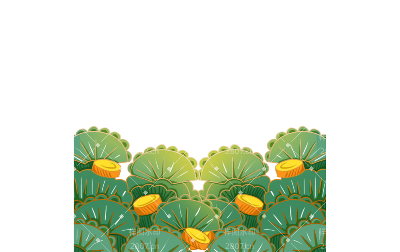 中国风新年发财树