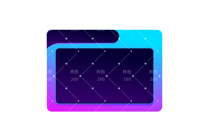 扁平 简约 通用 边框 文本 标题 通知  渐变 炫彩 时尚