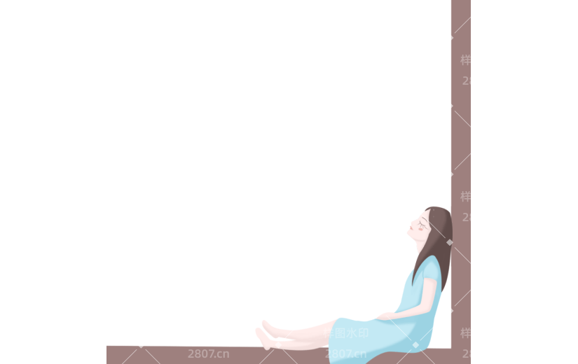 小清新美女边框素材