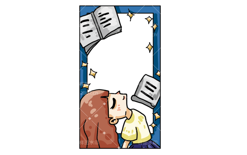 素材卡通高考女孩人物装饰