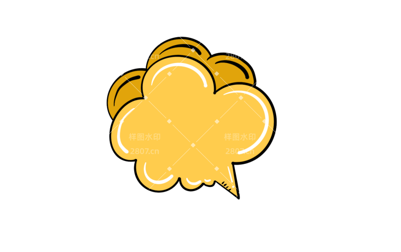 元素文字框卡通手绘简约气泡