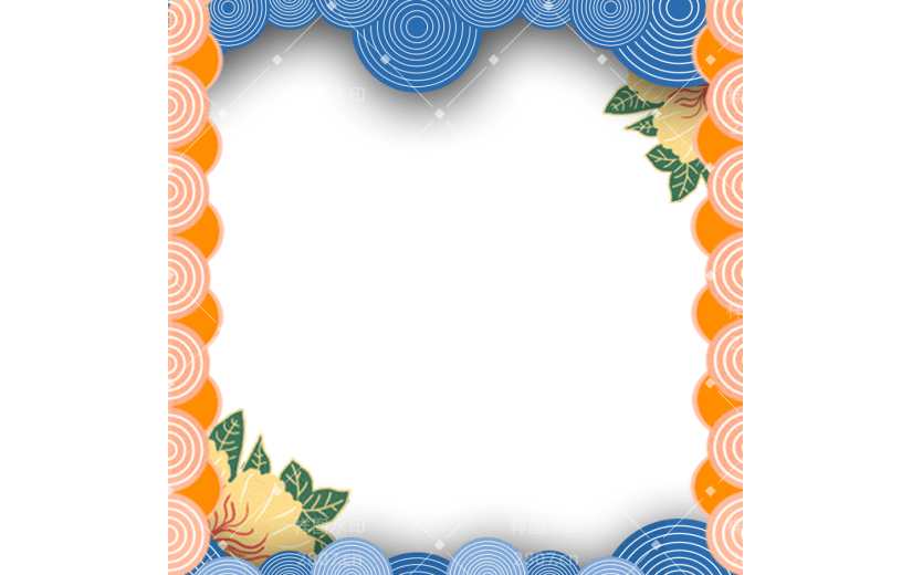 元素手绘边框花朵插画元素