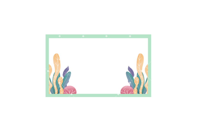 元素植树节植物边框插画素材
