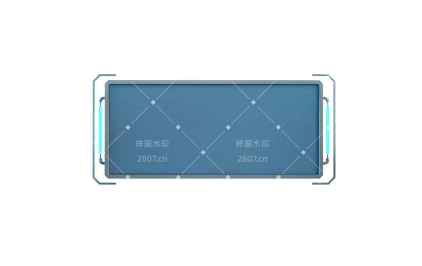 元素C4D立体蓝色简约产品展示框2009242