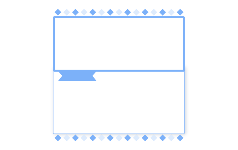 元素清新蓝白边框公众号富文本素材