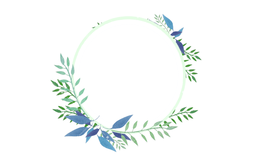 元素通用春天植物花环