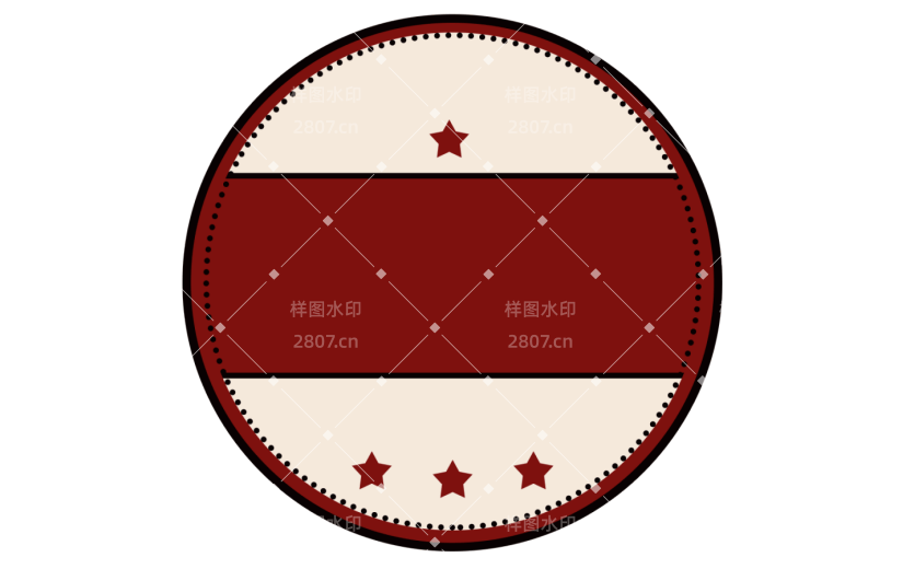 复古边框圆形文本框
