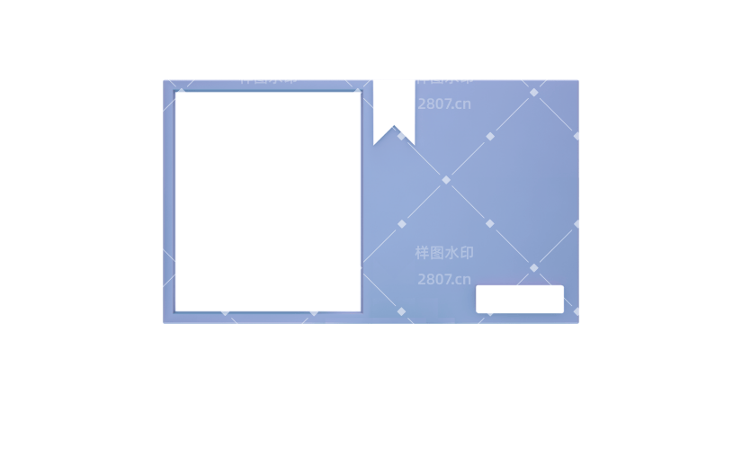 元素C4D立体蓝色简约产品展示框200906