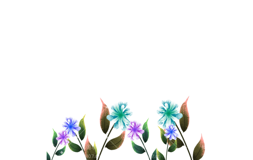 素材卡通花卉花朵装饰