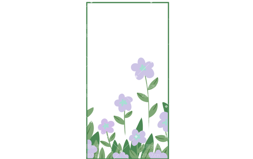 素材卡通花卉花朵边框装饰