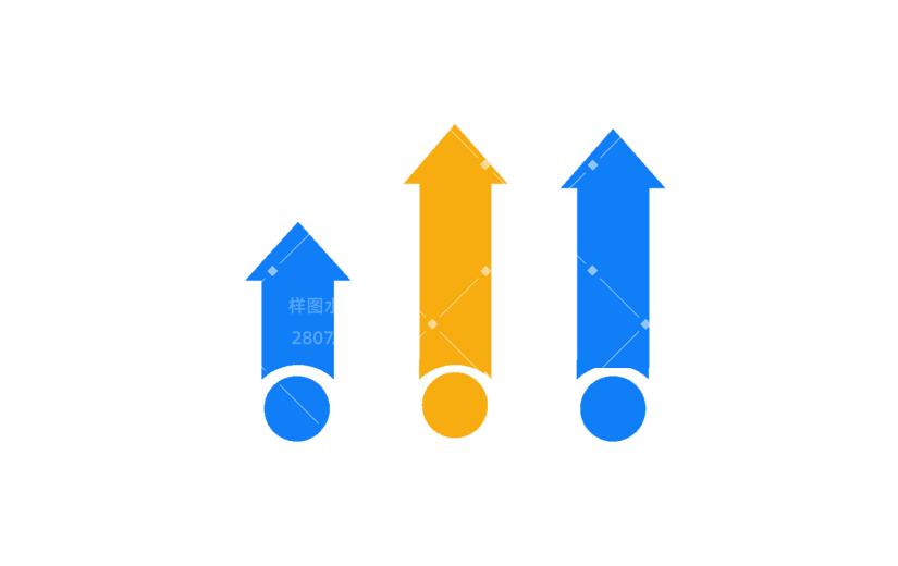 素材 蓝色创意设计企业公司办公箭头辅助元素