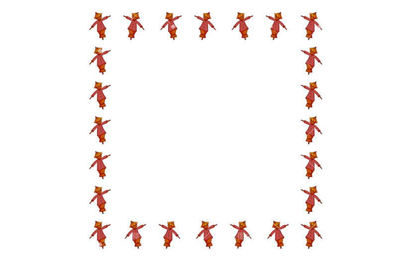 元素卡通手绘边框稻草人