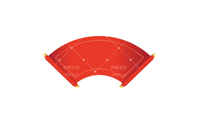 元素古风渐变卷轴