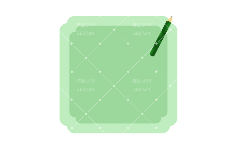 元素清新教师节铅笔边框纹理元素
