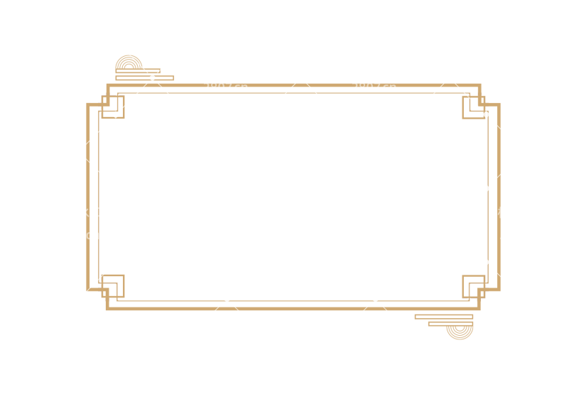 中国风复古金色边框