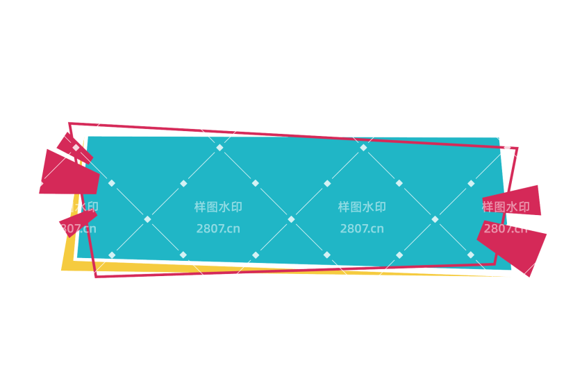 手绘创意长方形装饰边框插画