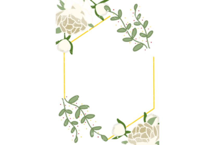 请柬邀请函花朵边框