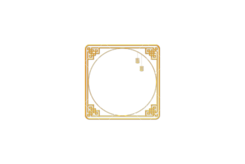 金色国潮古风精致边框元素