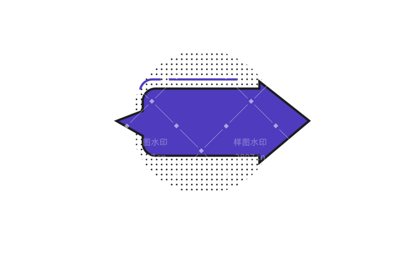 元素蓝色卡通潮流对话框边框