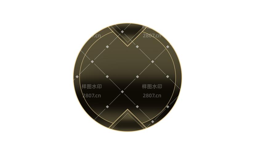 元素C4D立体黑金简约圆形框2012062