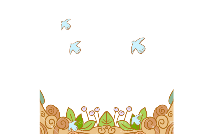 元素卡通风女神节边框插画元素