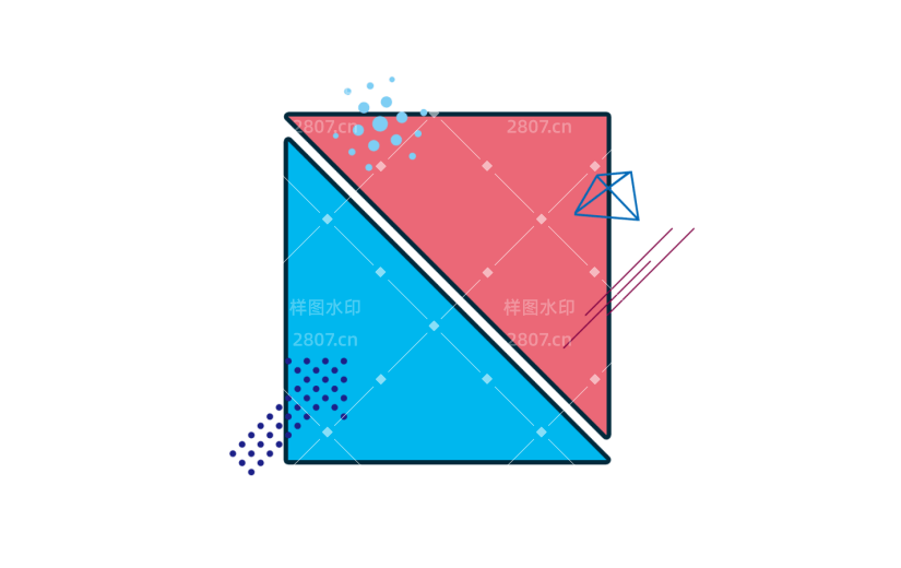 元素孟菲斯几何潮流对话框
