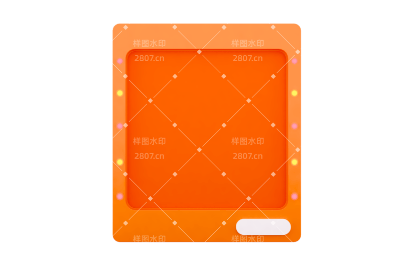 元素C4D立体橙色简约产品展示框