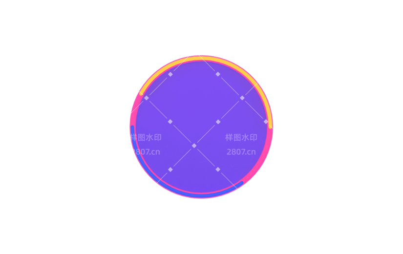 元素C4D立体紫色渐变简约优惠券