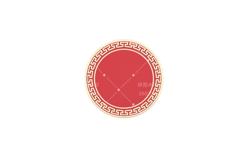 元素C4D立体红色简约优惠券