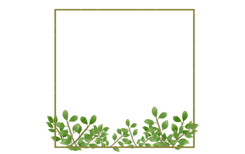 素材绿植树枝边框