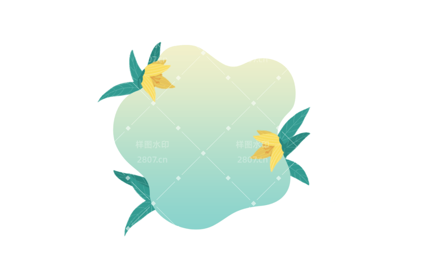 素材小清新花卉边框