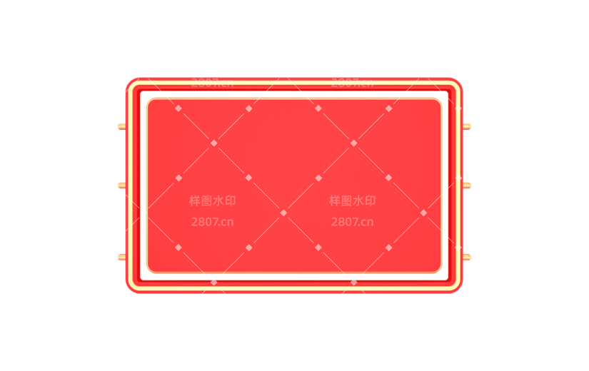 元素C4D立体红色简约产品展示框