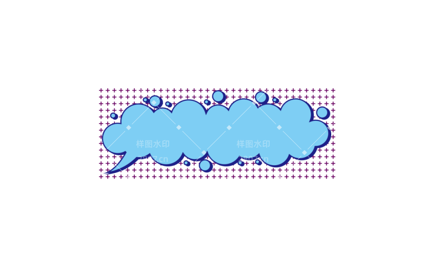 元素卡通可爱对话框