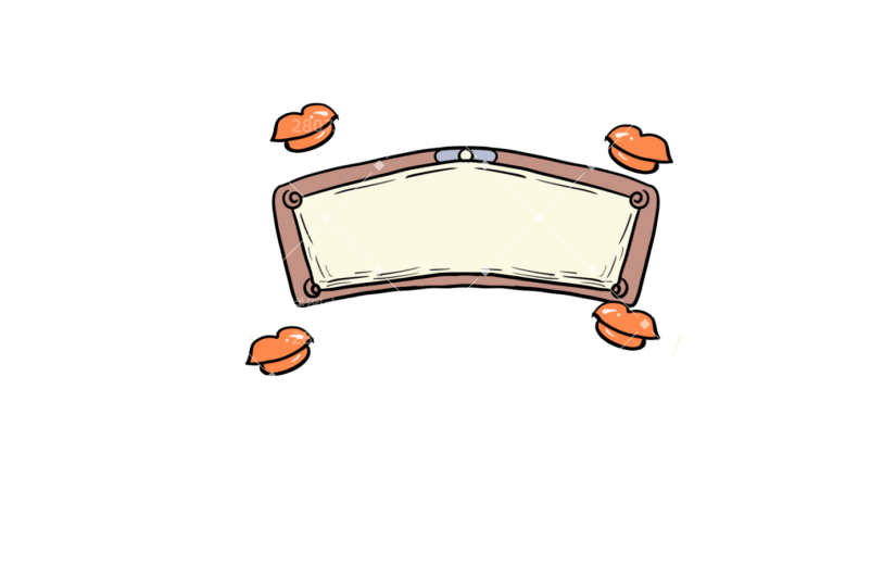 元素卡通风女王节标题框插画元素