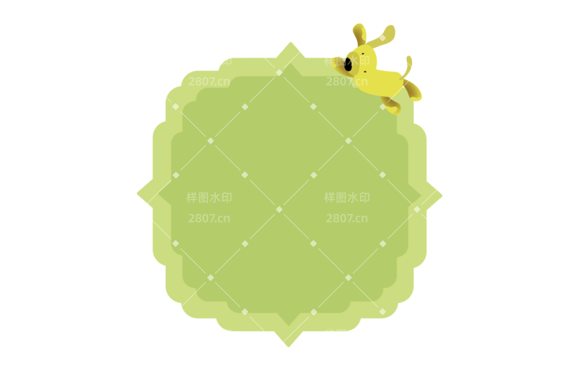 元素清新夏季动物边框纹理元素