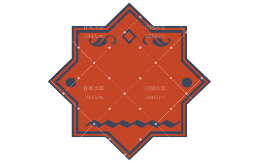 复古边框星形文本框