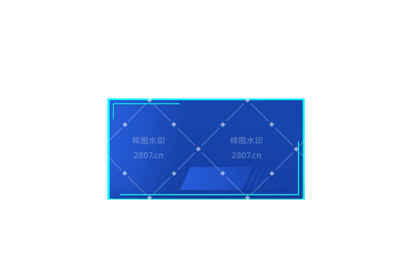 元素C4D立体蓝色简约产品展示框200831