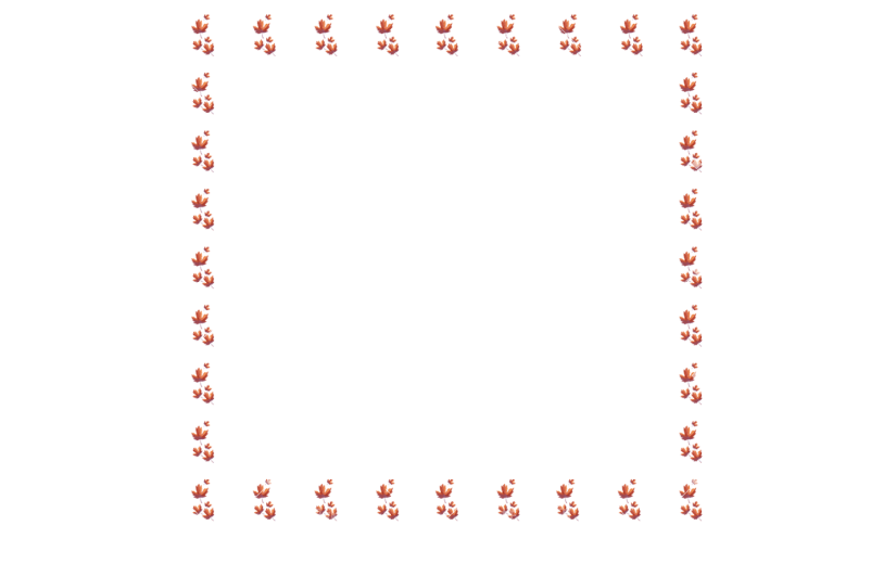 元素卡通手绘边框枫叶