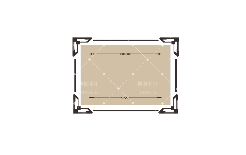 元素复古边框对话框标签